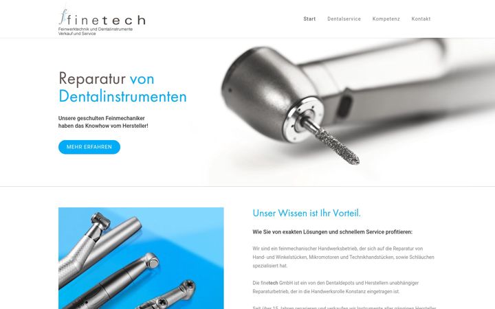 Screenshot stránky finetech-gmbh.de