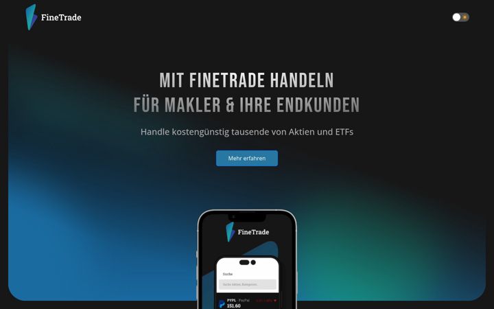 Screenshot of finetrade.de