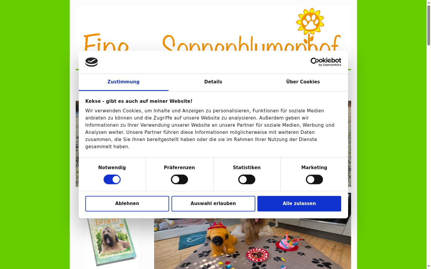 Ekrānuzņēmums ar piekrišanas baneri, kas tika rādīts pirms jebkādas mijiedarbības