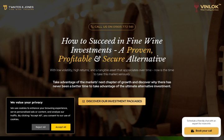 Screenshot of finewineinvestments.co.uk
