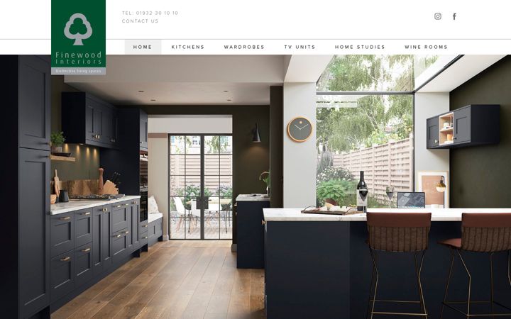 Captura de ecrã de finewoodinteriors.co.uk