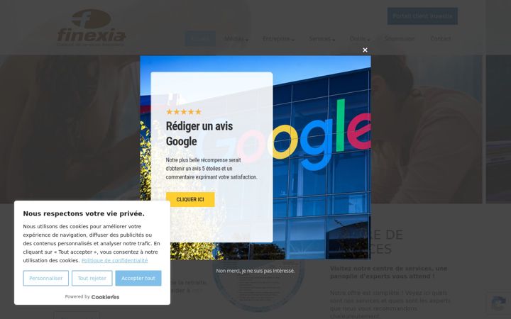 Screenshot of finexia.ca