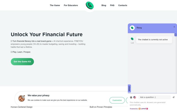 Screenshot of fineyou.eu