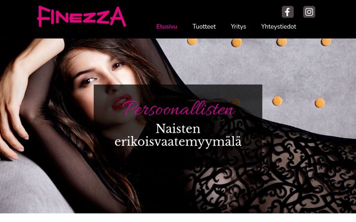 Screenshot of finezza.fi