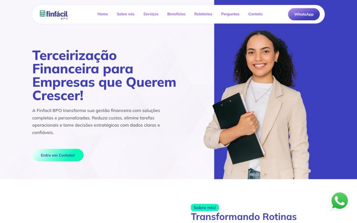 Zrzut ekranu finfacilbpo.com.br