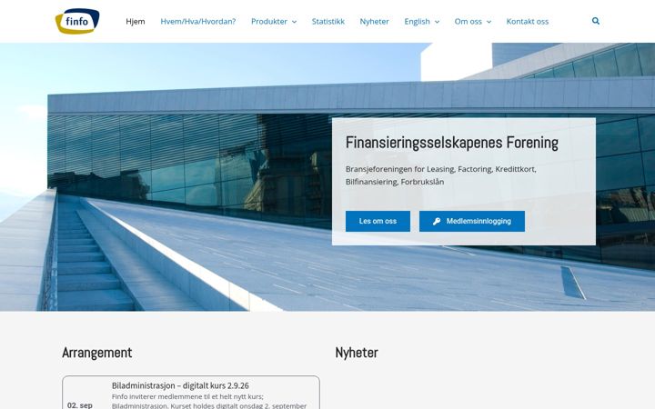 Screenshot του finfo.no