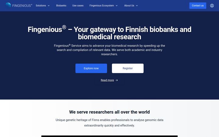 Captura de ecrã de fingenious.fi