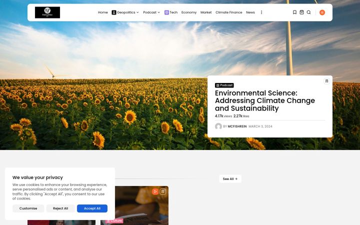 Screenshot of fingeopulse.com