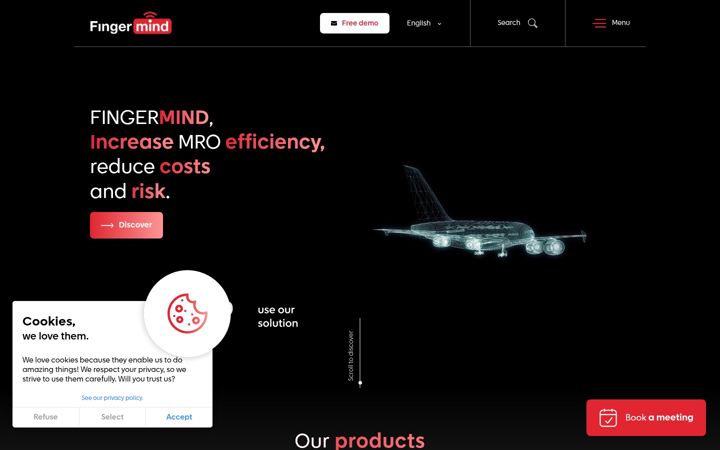 Screenshot of finger-mind.com