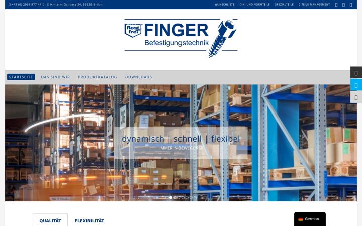 Screenshot of finger-online.net