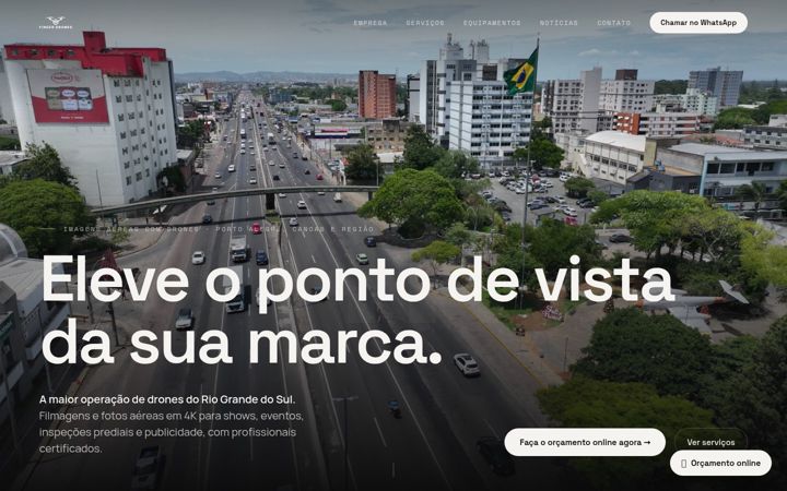 Screenshot of fingerdrones.com.br
