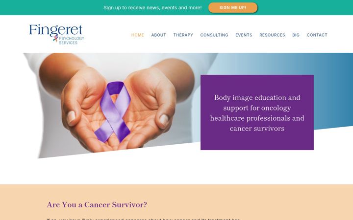 Screenshot of fingeretpsychologyservices.com