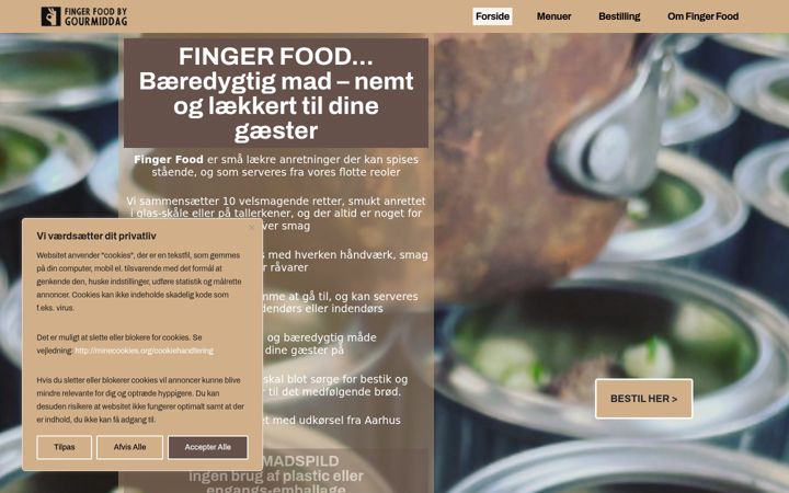 Screenshot of fingerfood.dk