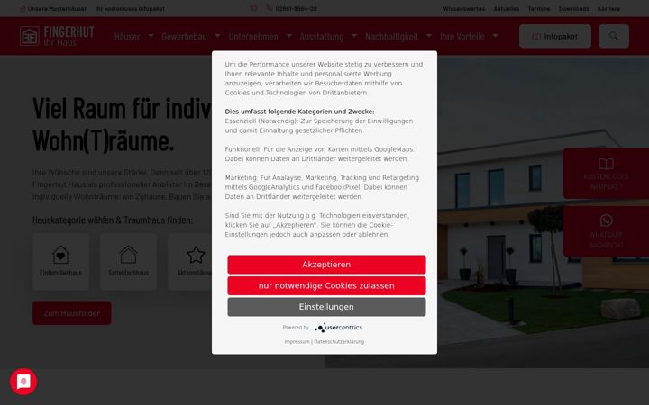 Ekrānuzņēmums no fingerhuthaus.de