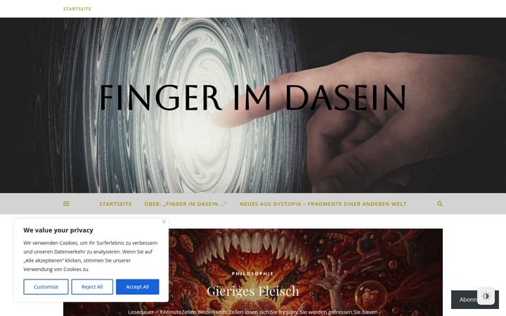 Ekrānuzņēmums no fingerimdasein.de