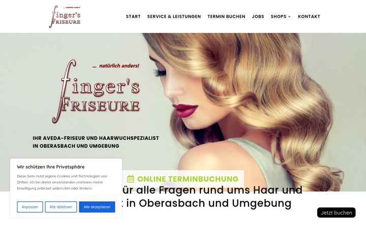 Screenshot of fingers-friseure.de