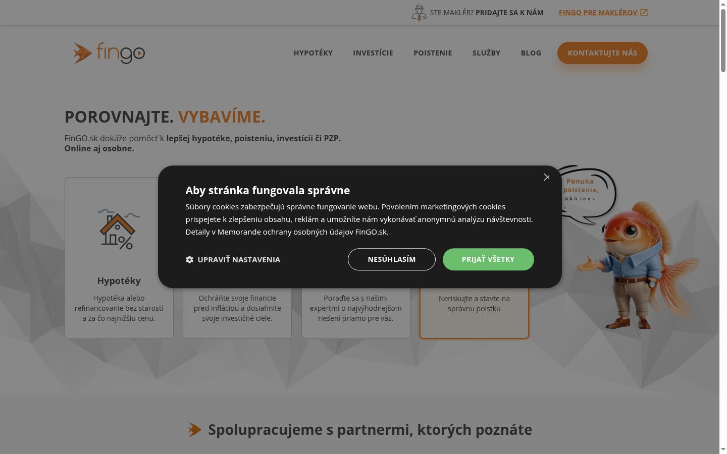 Capture d'écran de la bannière de consentement affichée avant toute interaction