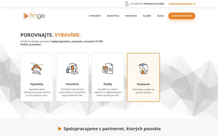 Screenshot of fingo.sk
