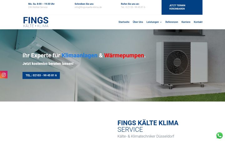 Screenshot of fings-kaelte-klima.de