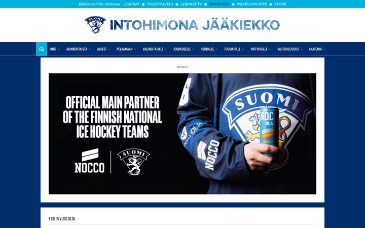 Screenshot of finhockey.fi