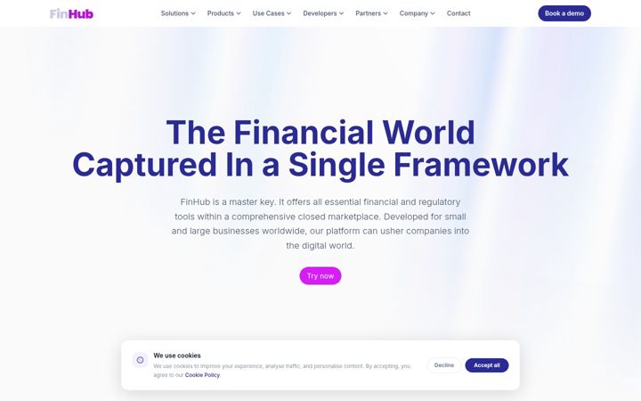 Screenshot of finhub.cloud