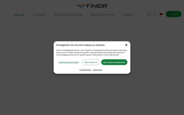 Screenshot of finidr.de