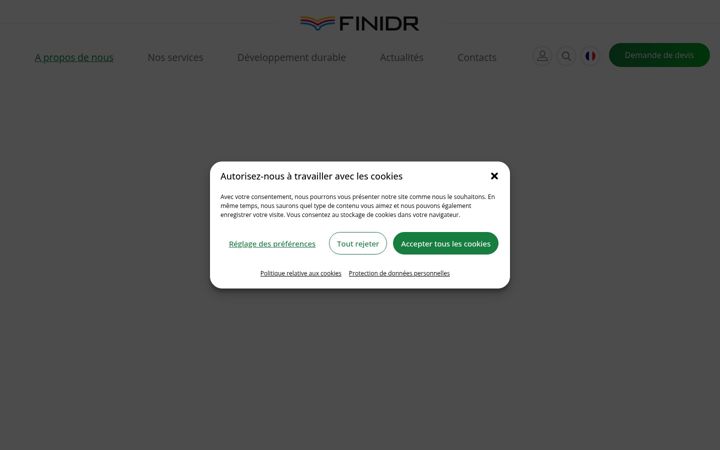 Screenshot of finidr.fr