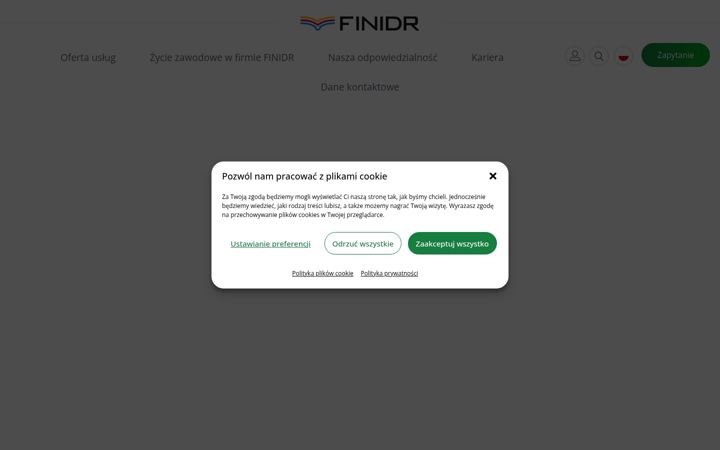 Screenshot of finidr.pl