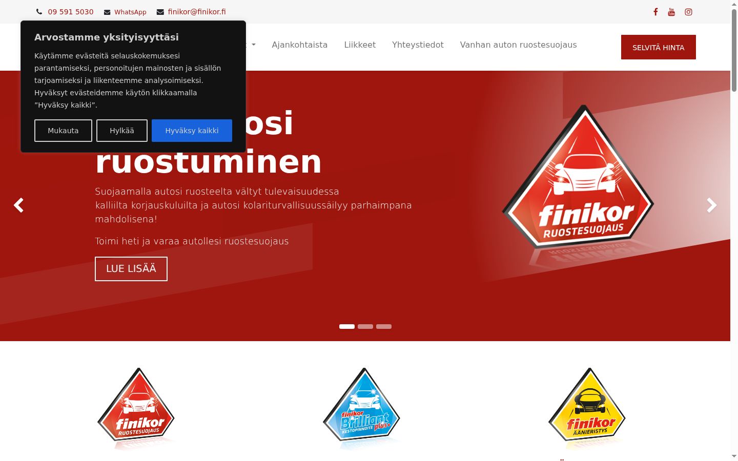 Screenshot tal-banner tal-kunsens muri qabel kwalunkwe interazzjoni