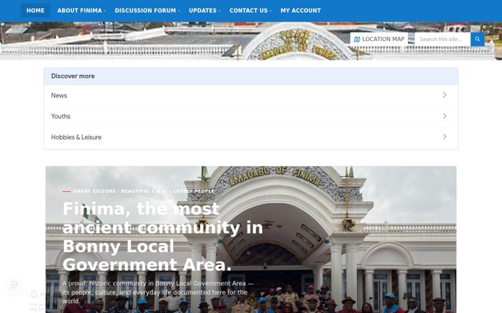Екранна снимка на finima.net