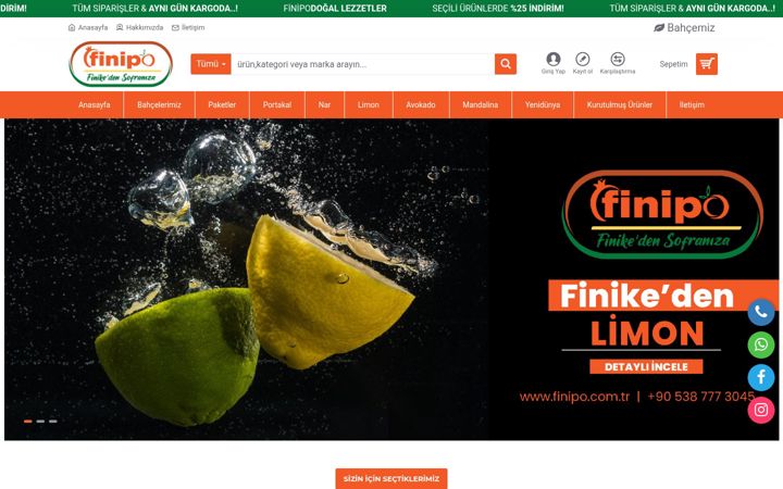 Snimka zaslona za finipo.com.tr