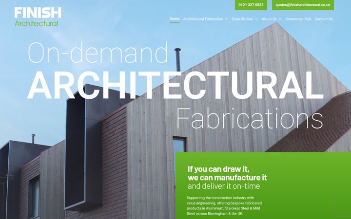 Screenshot of finisharchitectural.co.uk