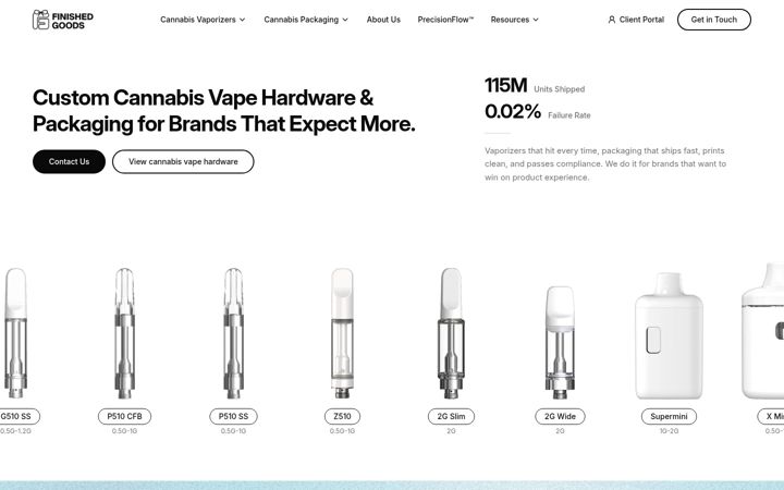 Screenshot of finishedgoods.com