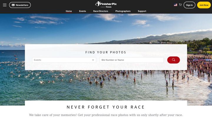 Screenshot of finisherpix.com