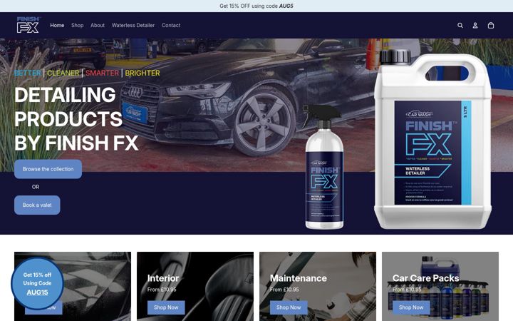 Screenshot of finishfx.co.uk