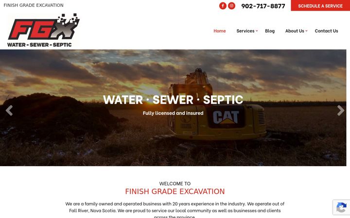 Screenshot of finishgradex.ca
