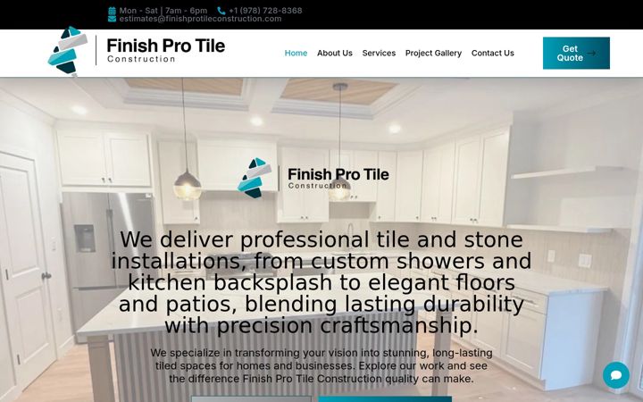 Screenshot of finishprotileconstruction.com