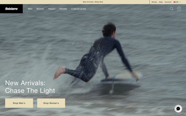 Screenshot of finisterre.com