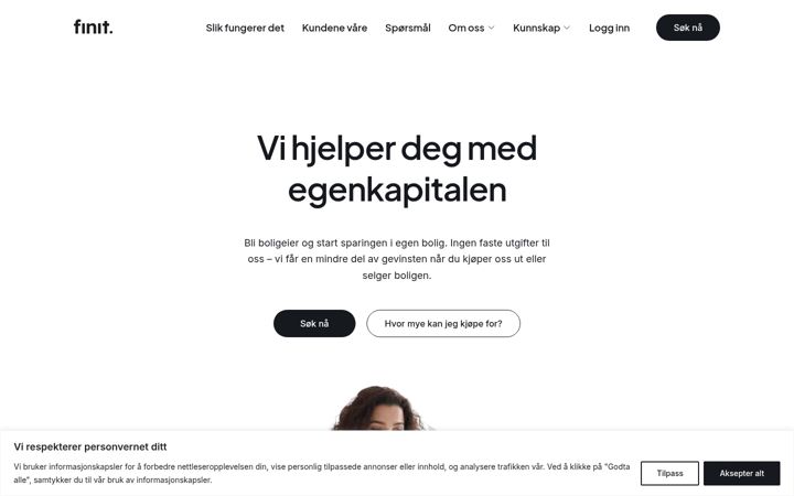Screenshot of finit.no
