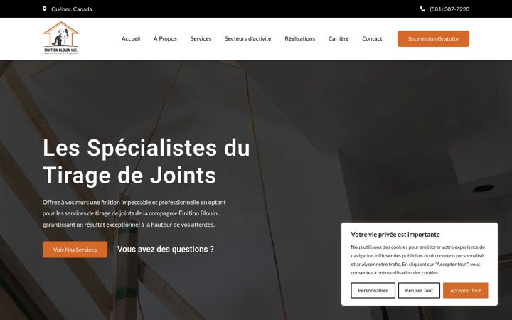 Screenshot of finitionblouin.com