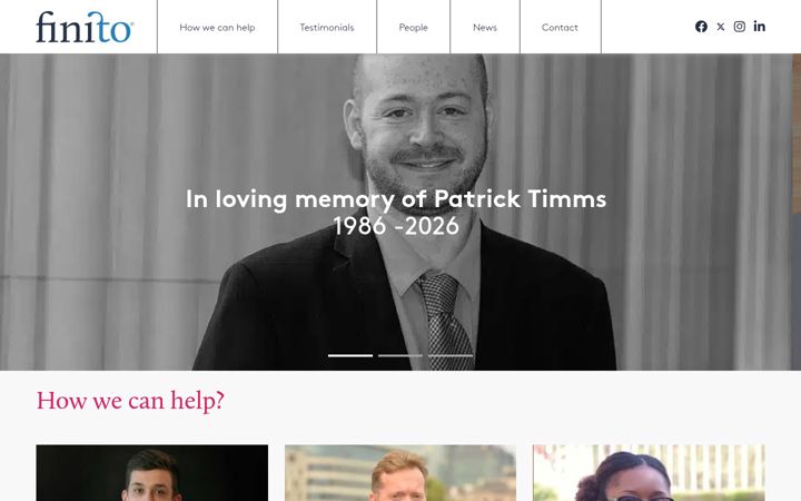 Screenshot ta' finito.org.uk