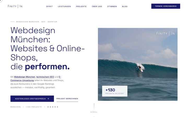 Screenshot of finity-in.com
