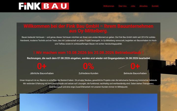Screenshot of fink-bau-gmbh.de