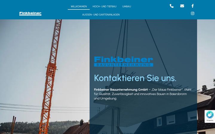 Screenshot of finkbeiner-bau.de