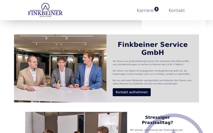Snímek obrazovky finkbeiner-service.de
