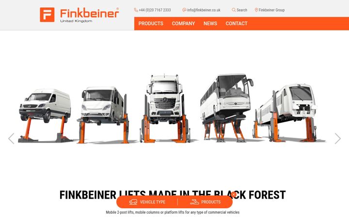 Screenshot of finkbeiner.co.uk
