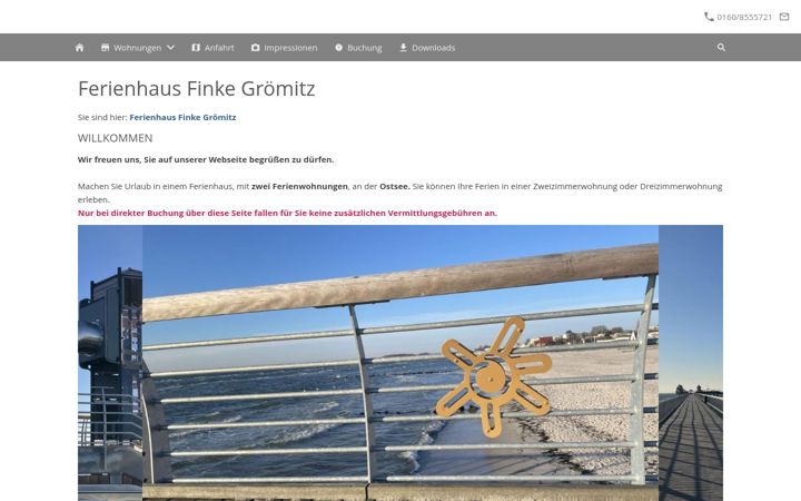 Snímek obrazovky finke-ferienhaus.de