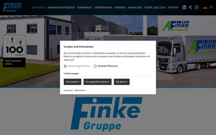 Snímek obrazovky finke-gruppe.de
