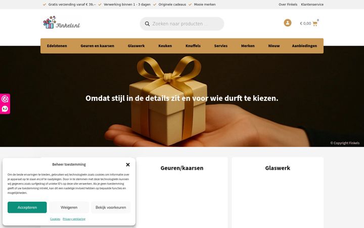 Screenshot of finkels.nl