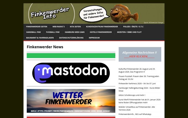 Screenshot of finkenwerderinfo.de